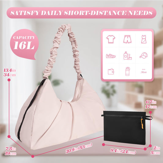 Dizdvizd Kleine Fitness-Tasche für Frauen mit Schuhfach & Nass Tasche, 16L Leichtgewicht Reise Carry-on Weekender, wasserdichte Tasche mit Yoga-Matte Halter