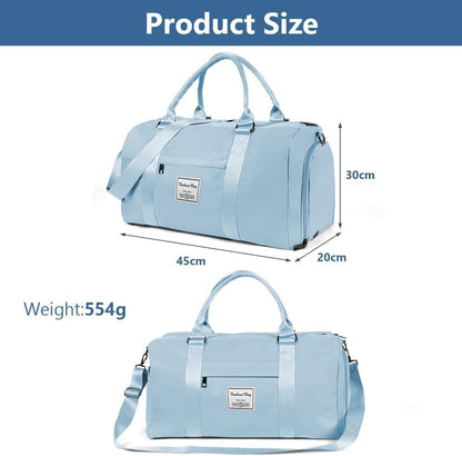Flintronic Sporttasche Reisetasche, Reise Duffel Bag, Sport Duffel mit Schuhfach & Nassfach, wasserdichte Übernachtungstasche, Reisetasche Gepäcktasche für Sport & Reisen für Herren Damen, Blau