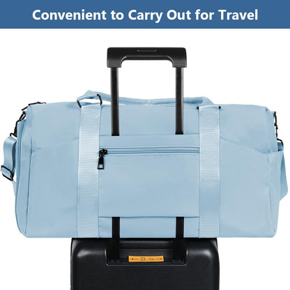 Flintronic Sporttasche Reisetasche, Reise Duffel Bag, Sport Duffel mit Schuhfach & Nassfach, wasserdichte Übernachtungstasche, Reisetasche Gepäcktasche für Sport & Reisen für Herren Damen, Blau
