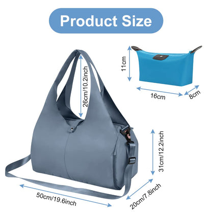Aucuu Sporttasche, Reisetasche mit Schuhfach & Nassfach, Groß Gym Tasche für Damen und Herren, wasserdichte Trainingstasche Yogatasche für Yogamatten & Yoga-Zubehör Fitnesstasche (Nicht enthalten)