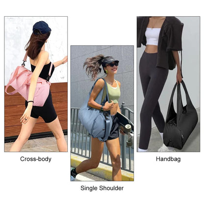 Aucuu Sporttasche, Reisetasche mit Schuhfach & Nassfach, Groß Gym Tasche für Damen und Herren, wasserdichte Trainingstasche Yogatasche für Yogamatten & Yoga-Zubehör Fitnesstasche (Nicht enthalten)