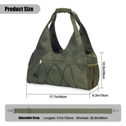 SIVENKE Sporttasche für Damen Yogatasche mit Schuhfach & Nassfach Reisetasche Tragetasche für Yogamatten Freizeit Handtasche Schwimmtasche Gym Tasche für Damen und Herren