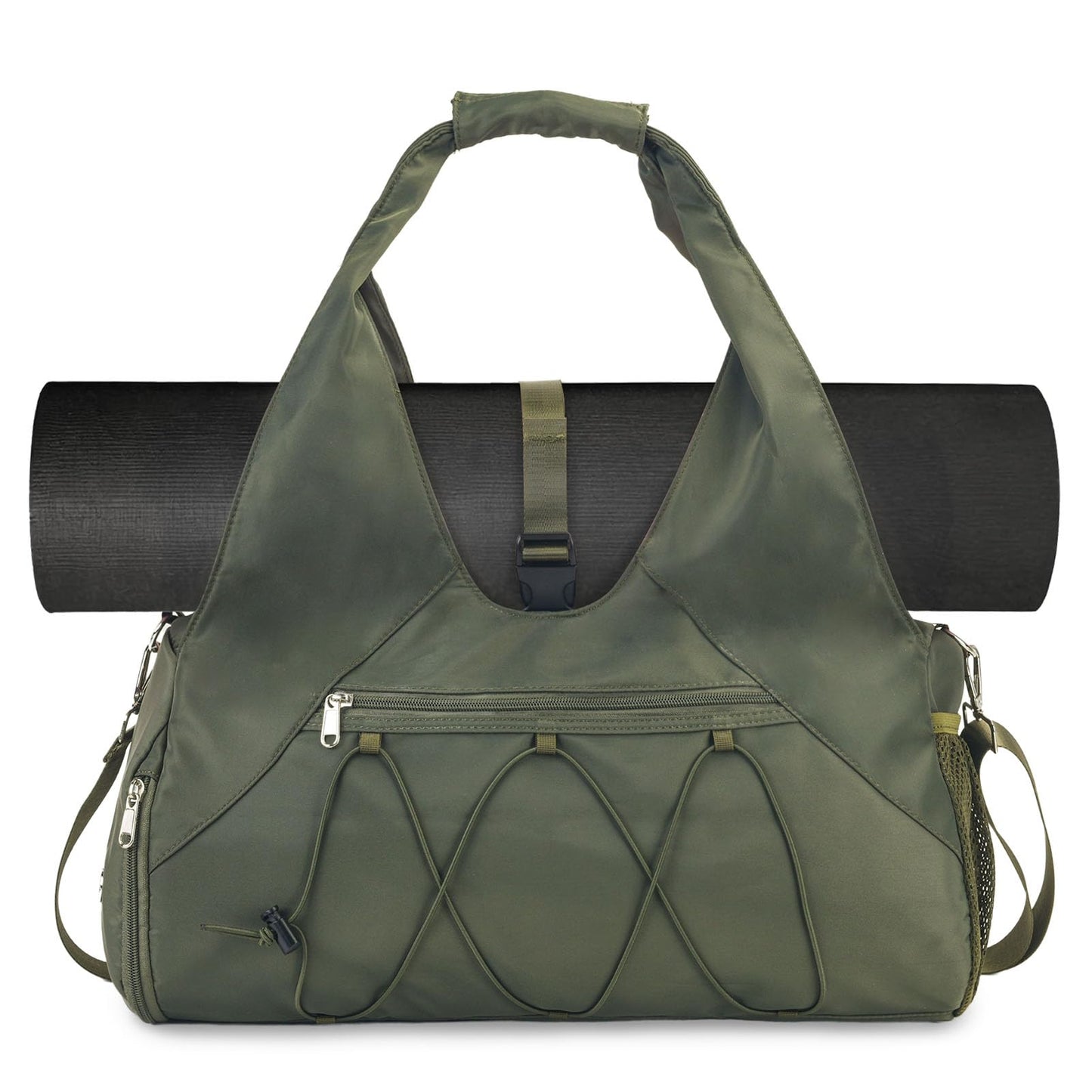 SIVENKE Sporttasche für Damen Yogatasche mit Schuhfach & Nassfach Reisetasche Tragetasche für Yogamatten Freizeit Handtasche Schwimmtasche Gym Tasche für Damen und Herren