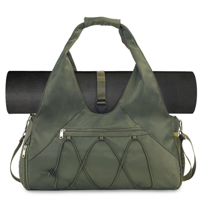 SIVENKE Sporttasche für Damen Yogatasche mit Schuhfach & Nassfach Reisetasche Tragetasche für Yogamatten Freizeit Handtasche Schwimmtasche Gym Tasche für Damen und Herren