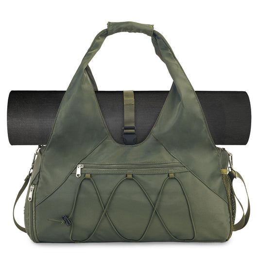 SIVENKE Sporttasche für Damen Yogatasche mit Schuhfach & Nassfach Reisetasche Tragetasche für Yogamatten Freizeit Handtasche Schwimmtasche Gym Tasche für Damen und Herren
